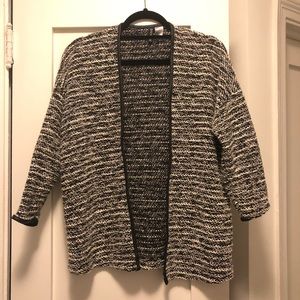 H&M Cardigan with Faux Leather Trim